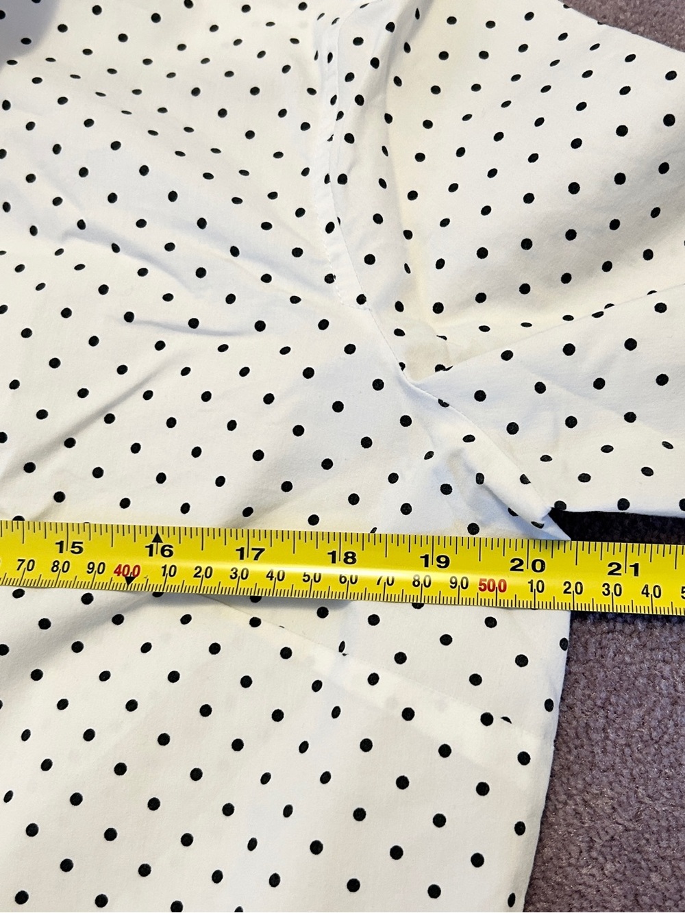 1901 Nordstrom Polka Dot Button-Down Shirt, Women’s size L White Black - Picture 6 of 10